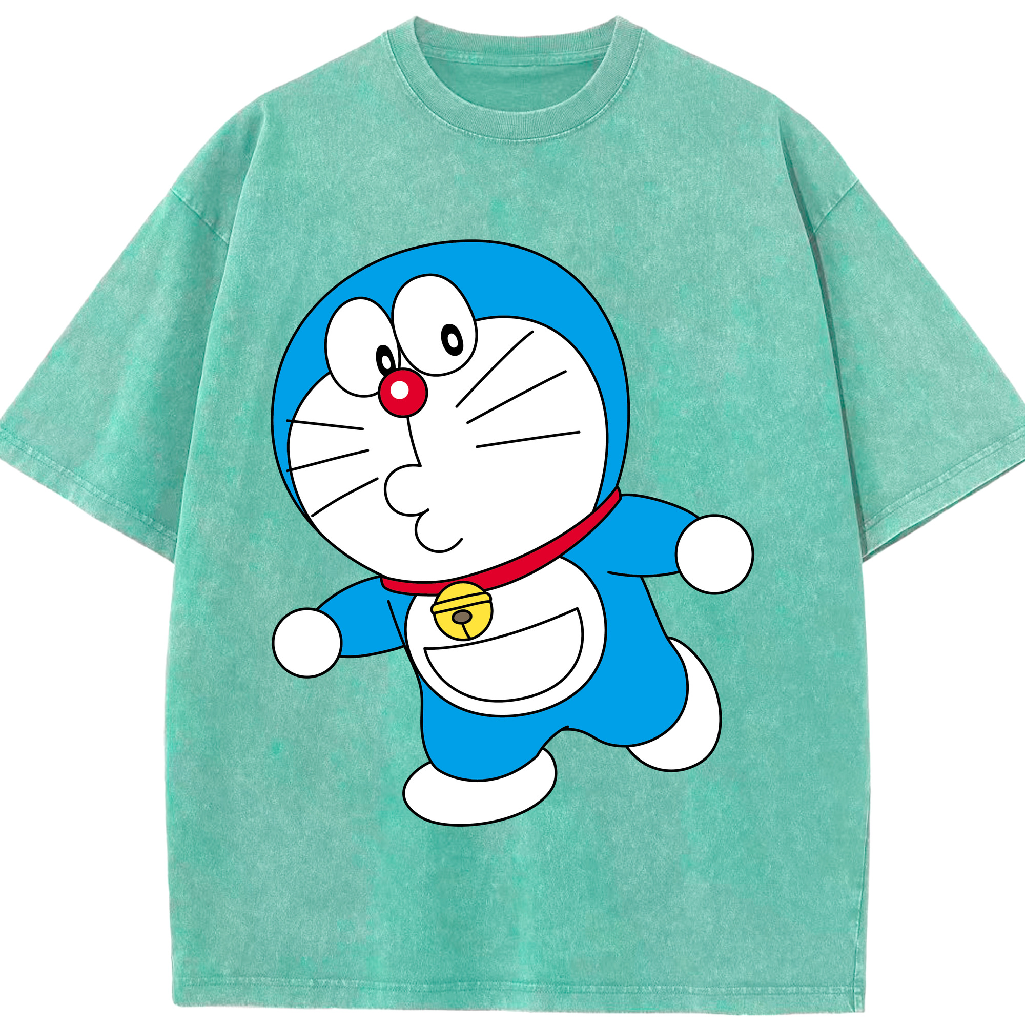 （画像用） ドラえもん Doraemon 綿100% ヴィンテージ風 半袖Tシャツ（フロントプリント）